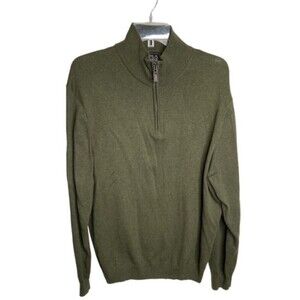 Joseph A Banks Men's Olive Green Pullover Sweater 100% Pima Cotton Size-XL EUC